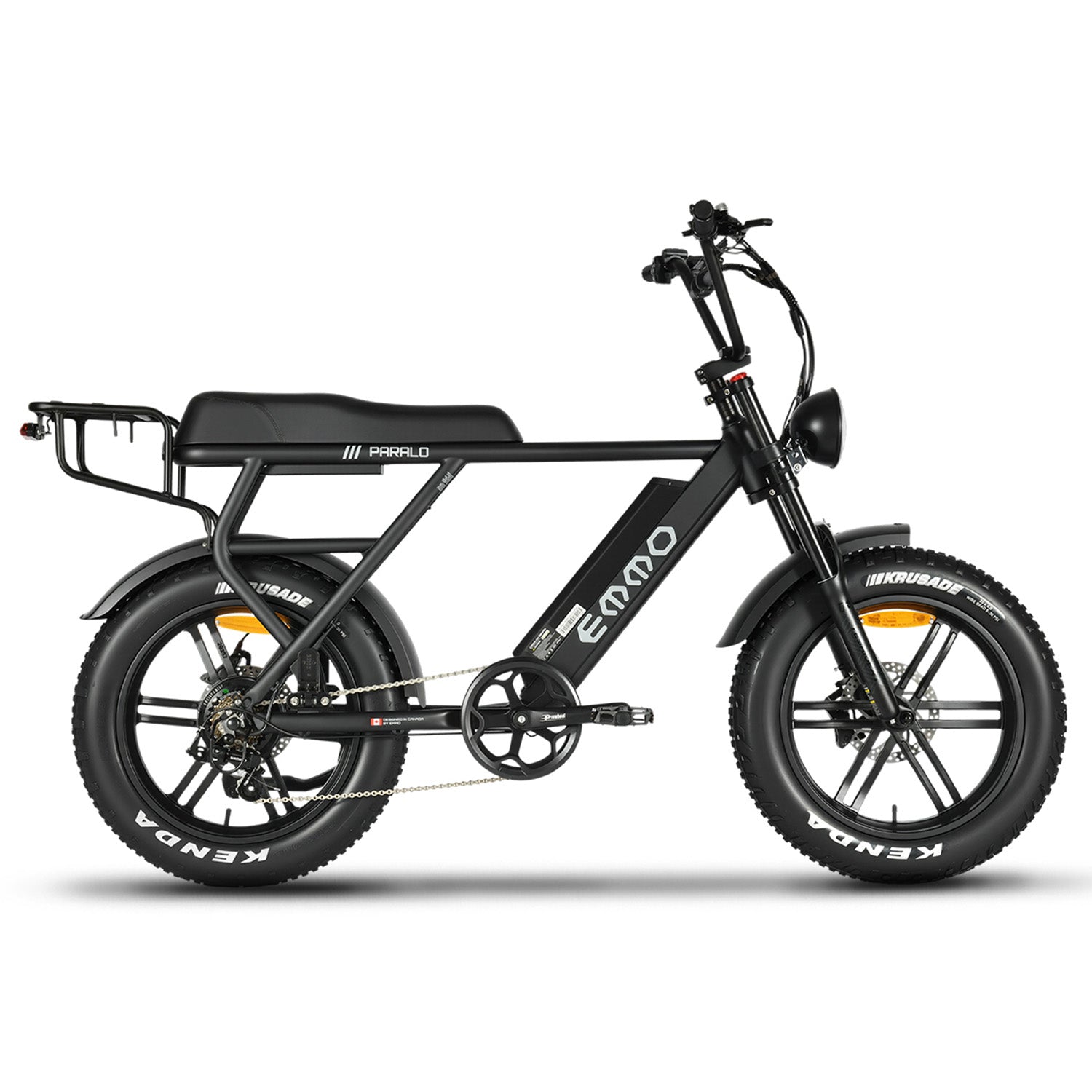 EMMO Paralo Pro Moped Style Fat Tire EBike for Two - Electric Scooter Bicycle 750W UL Certified- LED Turn Signals