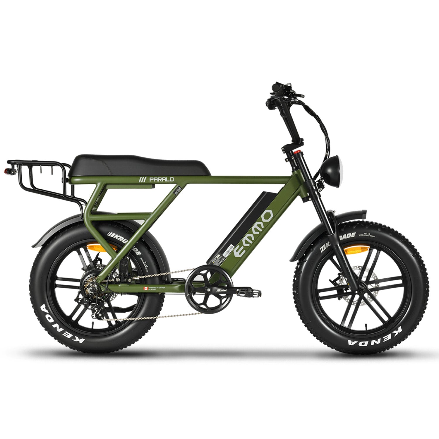 EMMO Paralo Pro Moped Style Fat Tire EBike for Two - Electric Scooter Bicycle 750W UL Certified- LED Turn Signals