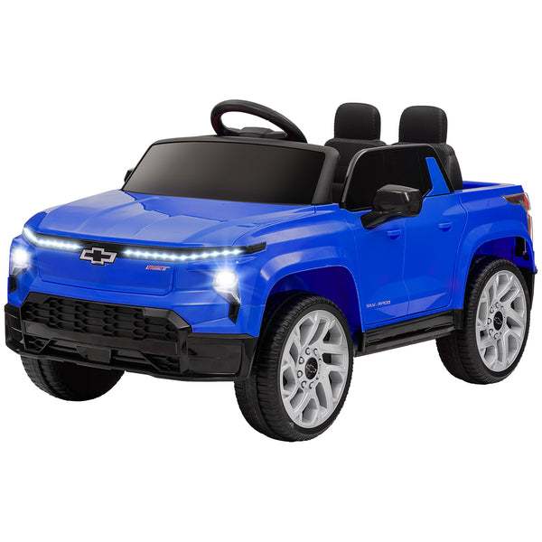 Qaba 12V Chevrolet Silverado EV RST Licensed Kids Electric Car with Parent Remote Control, Spring Suspension