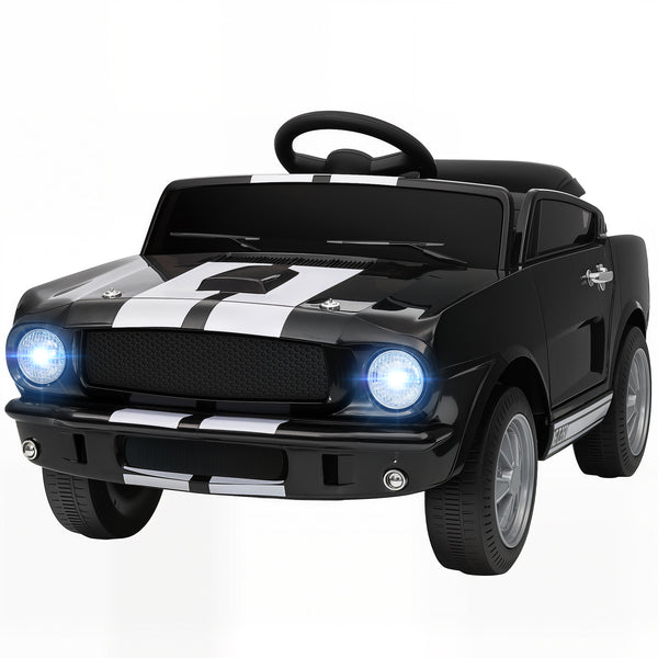 Qaba Licensed Ford Shelby GT 350 Kids Ride On Car with Remote Control, Adjustable Speed, MP3, Smooth Start, LED Lights