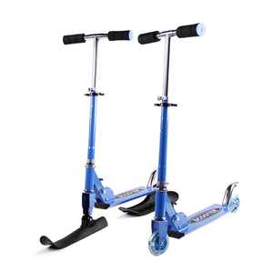 2 in 1 Snow Scooter - Skis for Winter, Tires for Summer