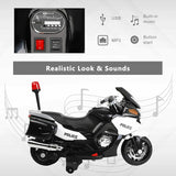 2025 24V Police 2 Seater Motorcycle with Rubber Tires
