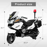 2025 24V Police 2 Seater Motorcycle with Rubber Tires