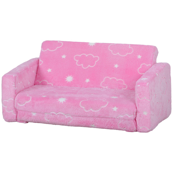 Qaba Couch with Glow in the Dark Cloud Pattern, Washable Cover