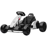 24V Electric Go Kart with Dual 150W Motors, Adjustable Seat & 11.2MPH High Speed, Slow Start, 5-Point Harness