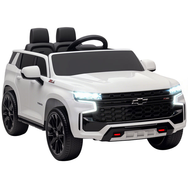 Aosom Licensed Chevrolet Tahoe 12V Kids Electric Ride-On SUV with Parent Remote Control, Dual 35W Motors, 2 Speeds, Suspension & Music