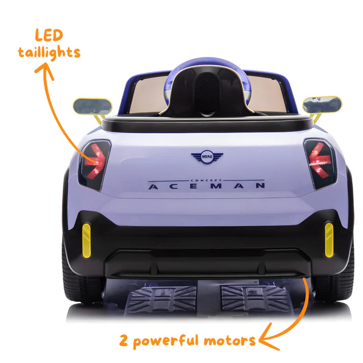 2026 Mini Aceman 12V Kids Ride On Car with Remote Control