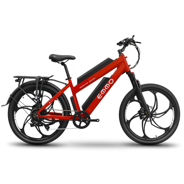 EMMO Monta Dual Electric Bike for Adults - UL Certified 26" Mountain Commuter Ebike - Color Display, LED Lights