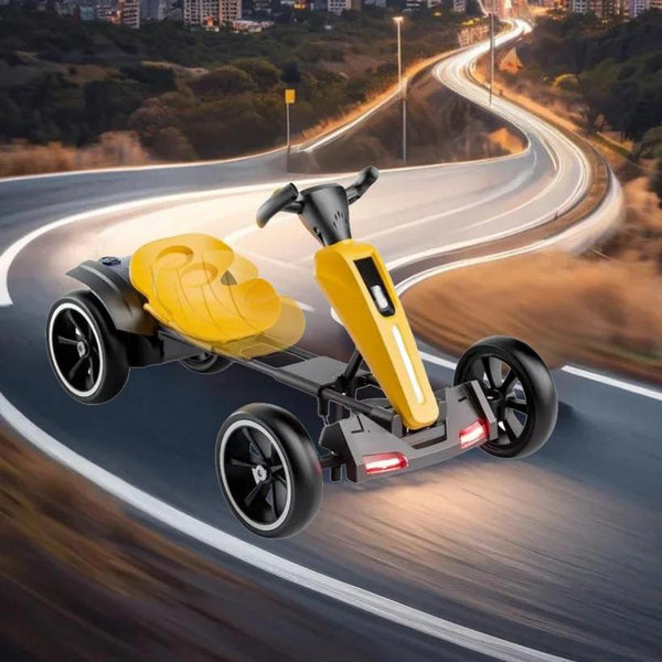 12V Electric Kids Go-Kart with 4.5Ah Battery and Adjustable Seat, Foldable Ride-On with Music & Flashing Lights, 38" L x 22.5" W x 19.5" H