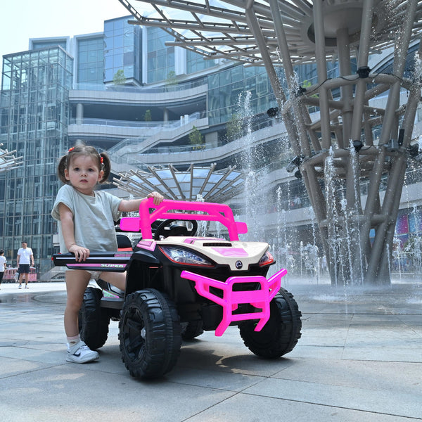 12V Electric Ride-On Car with 4 Motors, 2 Driving Modes & 2.4G Parent Remote, Truck for Kids Ages 3-6, 43.5″ L x 25.5″ W x 26.5″ H