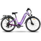 Oiios Glide Step Thru Electric Bicycle for Adults - UL Certified - 48V 750W 29 inch - Hydraulic Brakes Turn Signals Color Display