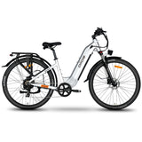 Oiios Glide Step Thru Electric Bicycle for Adults - UL Certified - 48V 750W 29 inch - Hydraulic Brakes Turn Signals Color Display