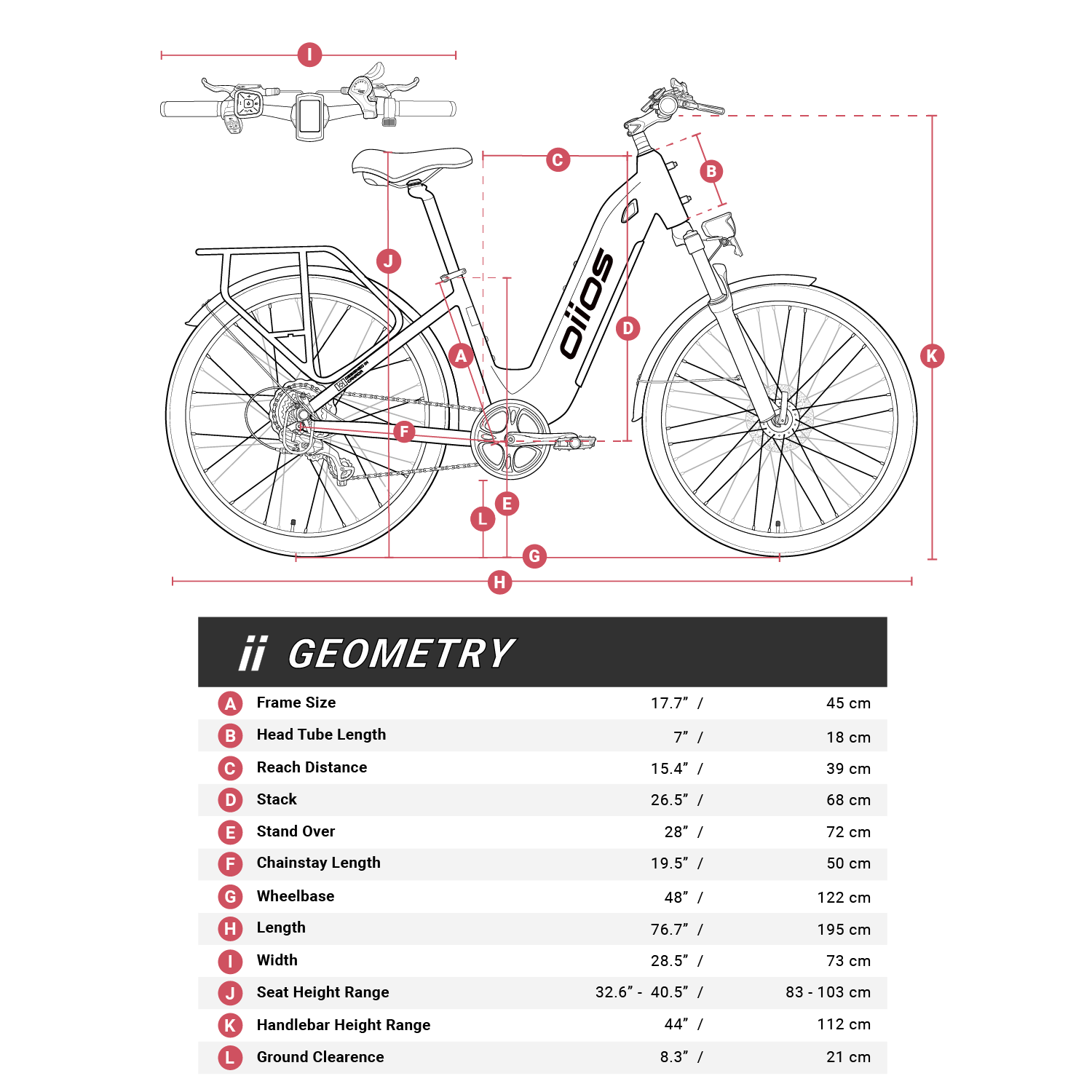 Oiios Glide Step Thru Electric Bicycle for Adults - UL Certified - 48V 750W 29 inch - Hydraulic Brakes Turn Signals Color Display
