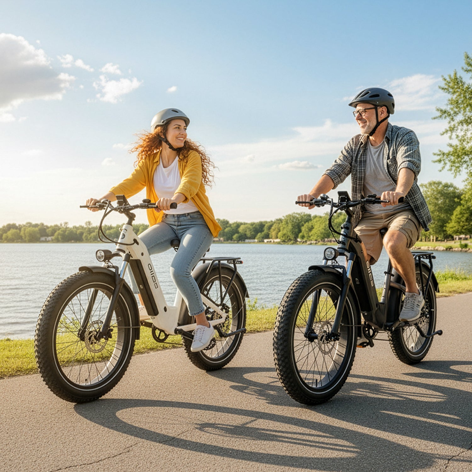 Oiios Dyno Electric Bike Fat Tire Step Thru for Adults - UL Certified 750W 26 in 48V - Hydraulic Brakes LED Lights Turn Signals