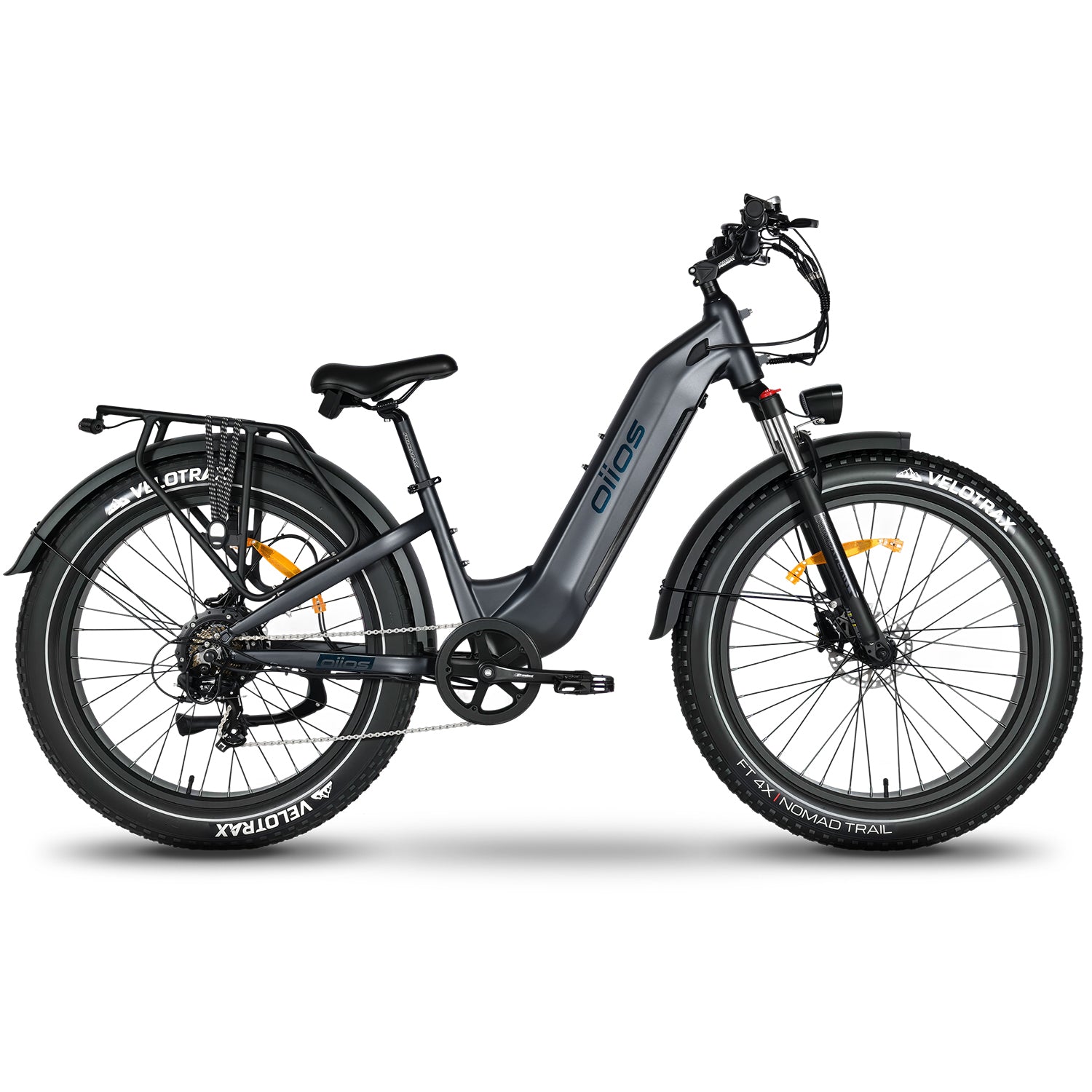Oiios Dyno Electric Bike Fat Tire Step Thru for Adults - UL Certified 750W 26 in 48V - Hydraulic Brakes LED Lights Turn Signals