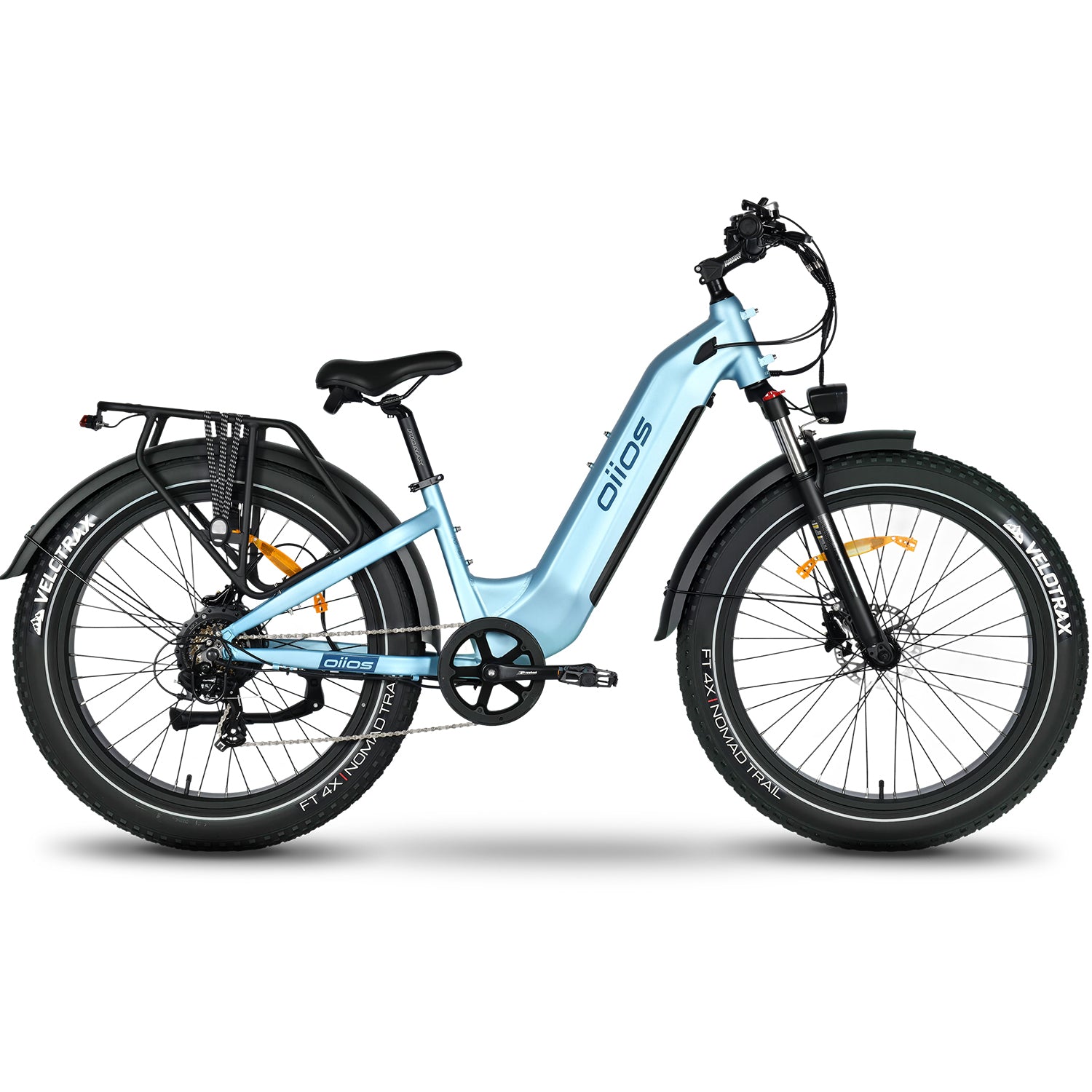 Oiios Dyno Electric Bike Fat Tire Step Thru for Adults - UL Certified 750W 26 in 48V - Hydraulic Brakes LED Lights Turn Signals