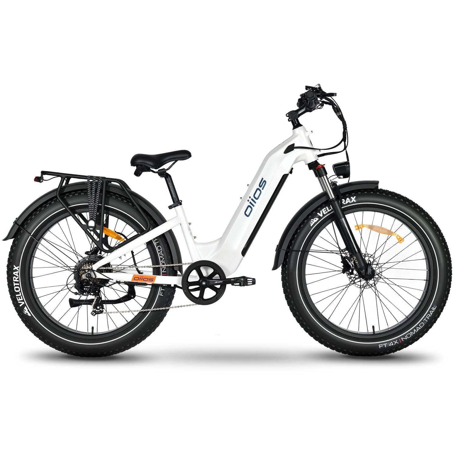 Oiios Dyno Electric Bike Fat Tire Step Thru for Adults - UL Certified 750W 26 in 48V - Hydraulic Brakes LED Lights Turn Signals