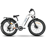 Oiios Dyno Electric Bike Fat Tire Step Thru for Adults - UL Certified 750W 26 in 48V - Hydraulic Brakes LED Lights Turn Signals