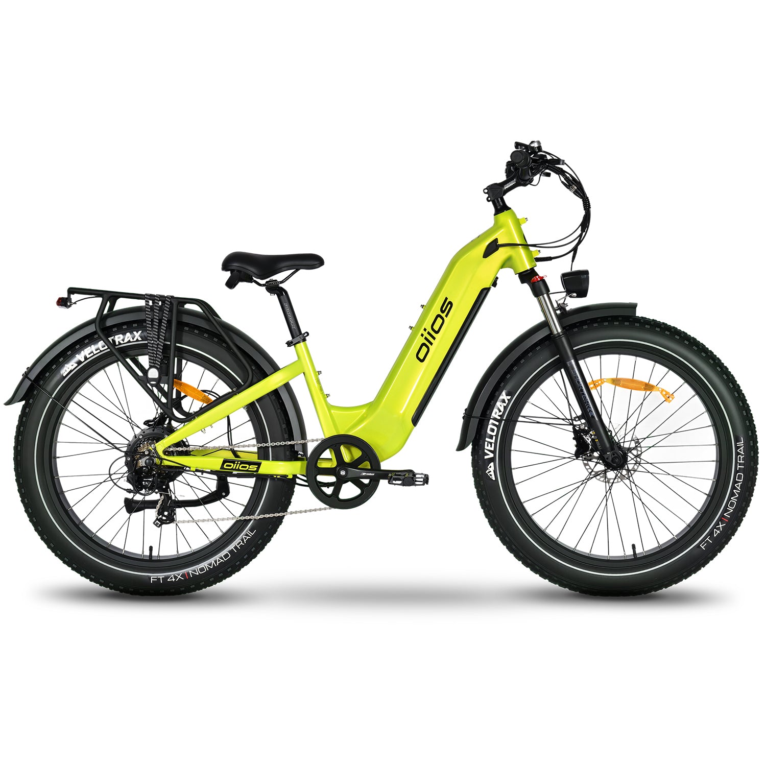 Oiios Dyno Electric Bike Fat Tire Step Thru for Adults - UL Certified 750W 26 in 48V - Hydraulic Brakes LED Lights Turn Signals