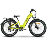 Oiios Dyno Electric Bike Fat Tire Step Thru for Adults - UL Certified 750W 26 in 48V - Hydraulic Brakes LED Lights Turn Signals