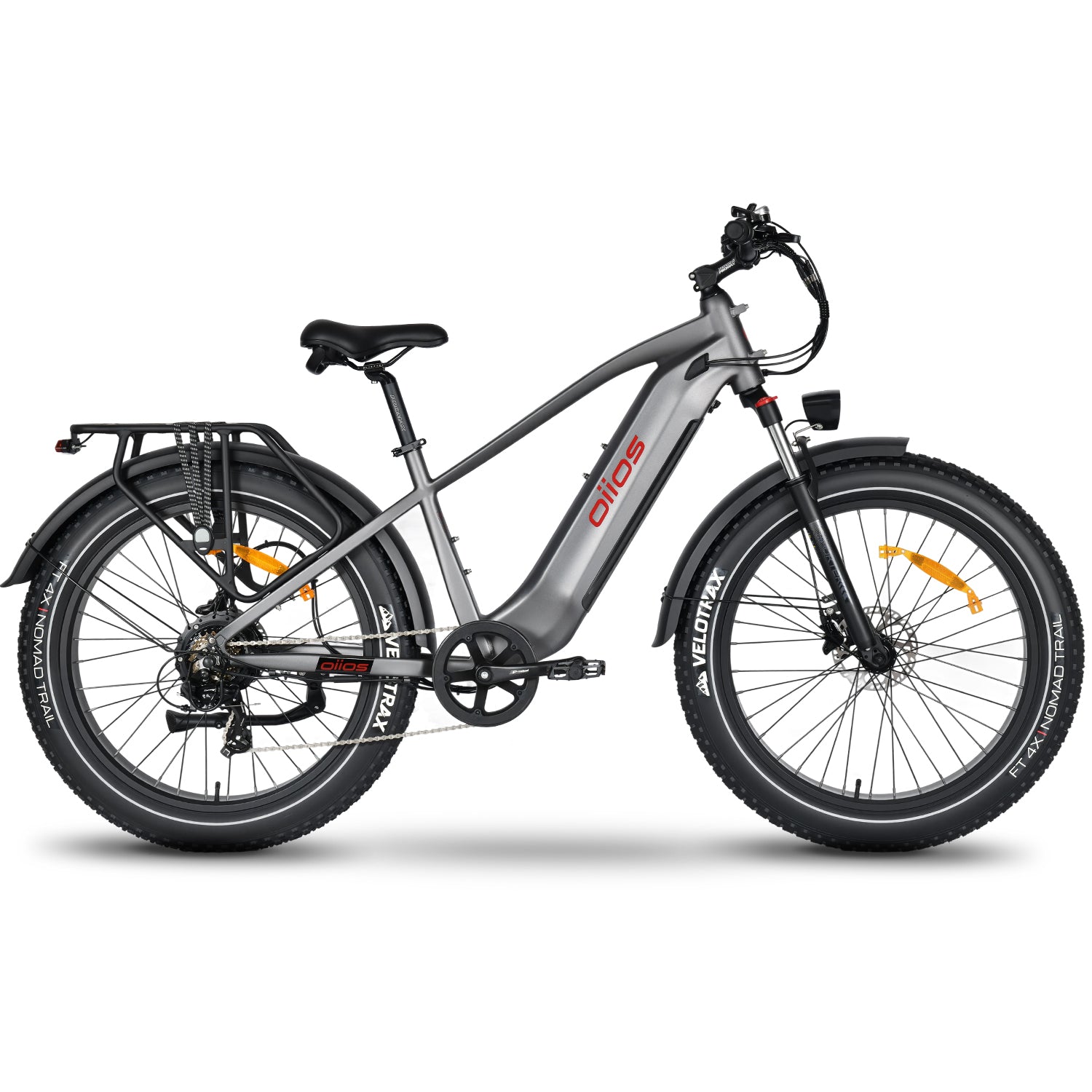 Oiios Powa Electric Bike Fat Tire Step Over for Adults – UL Certified 48V 750W 26 in – Hydraulic Brakes LED Lights Turn Signals