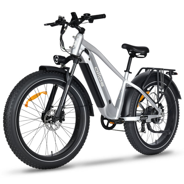 Oiios Powa Electric Bike Fat Tire Step Over for Adults – UL Certified 48V 750W 26 in – Hydraulic Brakes LED Lights Turn Signals
