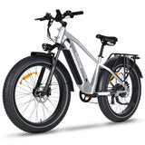 Oiios Powa Electric Bike Fat Tire Step Over for Adults – UL Certified 48V 750W 26 in – Hydraulic Brakes LED Lights Turn Signals