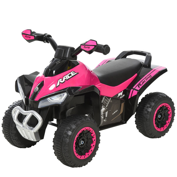 Aosom NO Power Kids Ride On Push Car, Ride Racer, Foot-to-floor Sliding Car, Walking ATV Toy with Music, Lights, for 1.5-3 Years Old