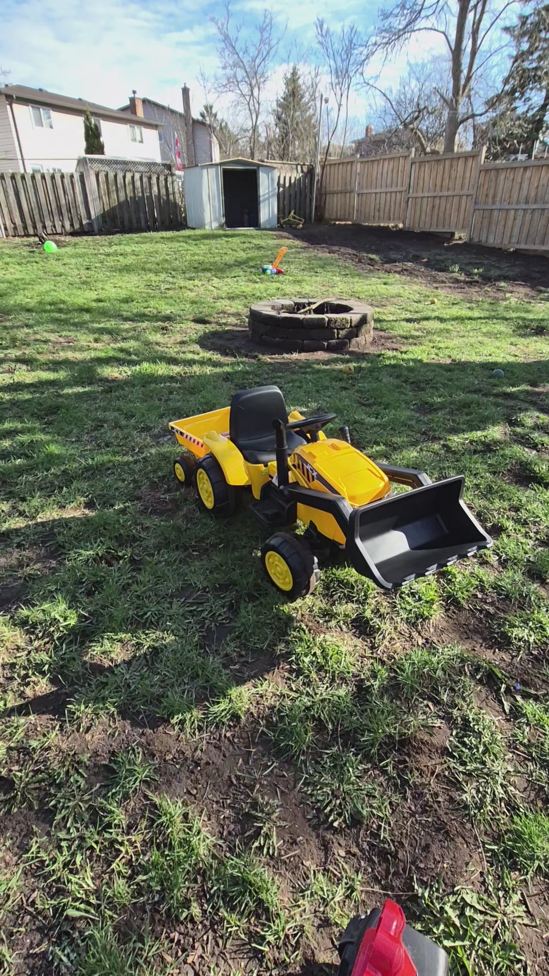 12V Excavator Tractor Kids Ride On Car with Remote Control