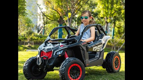 2026 2X24V CAN AM MAVERICK 4X4 2 Seater DELUXE Kids Ride On Car with Remote Control