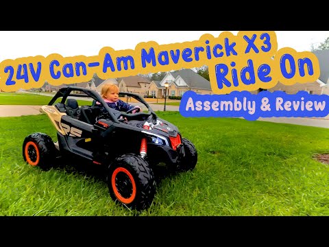 2026 2X24V CAN AM MAVERICK 4X4 2 Seater DELUXE Kids Ride On Car