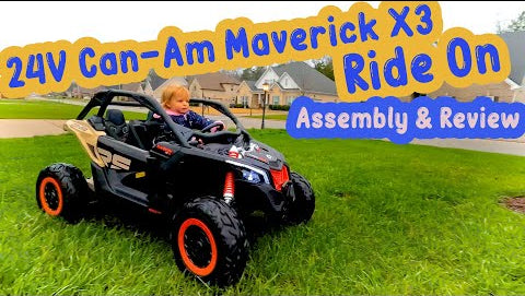 2026 2X24V CAN AM MAVERICK 4X4 2 Seater DELUXE Kids Ride On Car with Remote Control