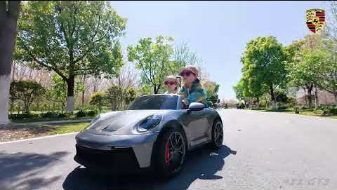 2026 24V Porsche 911 GT3 2 Seater Kids Ride On Car - NEW Silent Motor
