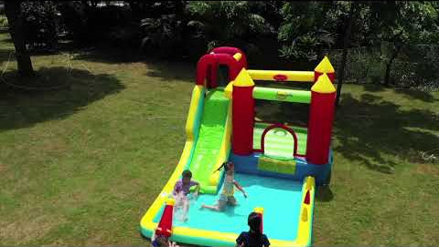 Happy Hop Jump and Splash Double Bouncer