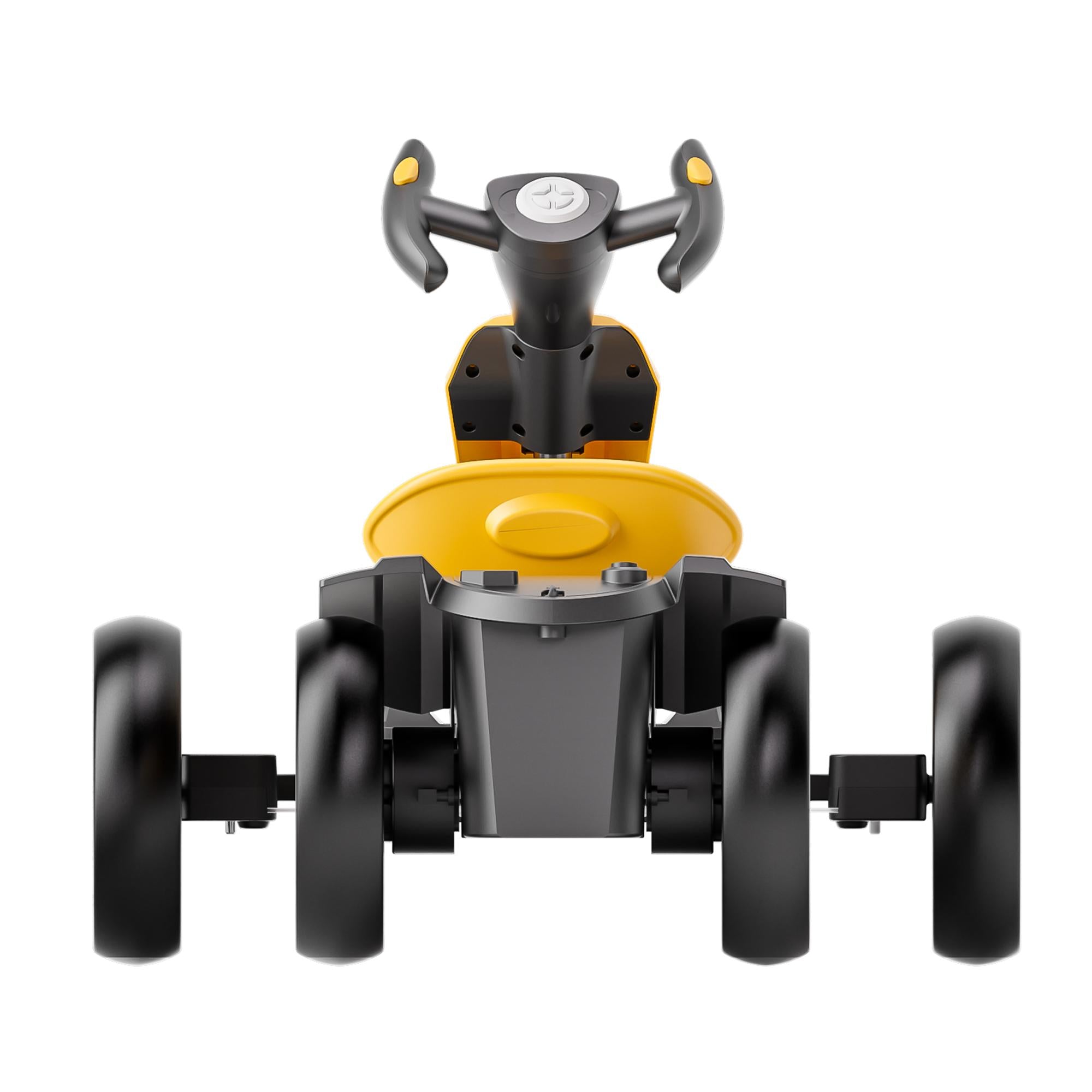 12V Electric Pedal Go-Kart for Kids with Adjustable High-Back Seat, Ride-On Truck with Music/Flashing Lights, 38\'\' L x 22.5\'\' W x 19.5\'\' H, Yellow
