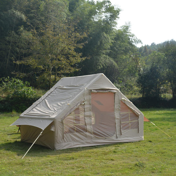 Inflatable Camping Tent with High Performance Structure, Stove Jack, 4-Season Glamping Tent for 4-6 Persons, 118" L x 82.5" W x 79" H