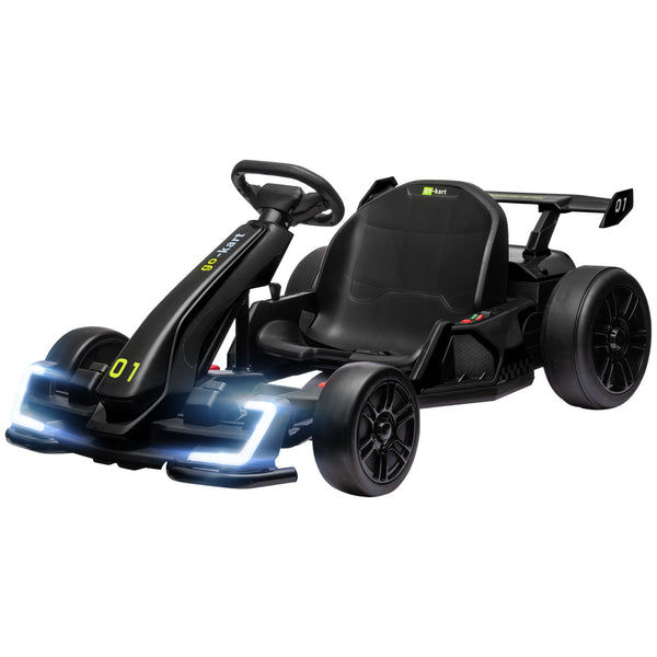 Aosom 24V 7.5 MPH Electric Go Kart with Adjustable Seat, Slow Start