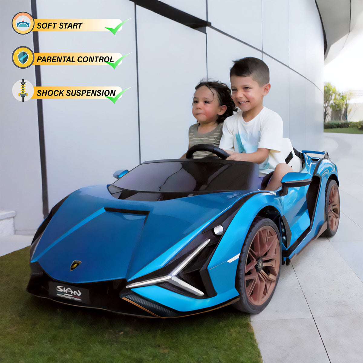2026 Lamborghini Sian 24V 4x4 2 Seater Kids Ride On Car with Remote Control