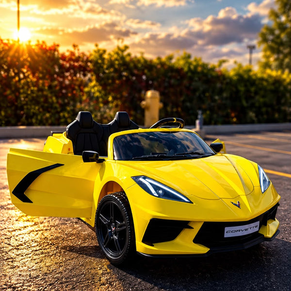 24V Chevrolet Corvette C8 2 Seater DELUXE EDITION Kids Ride on Car with Remote Control