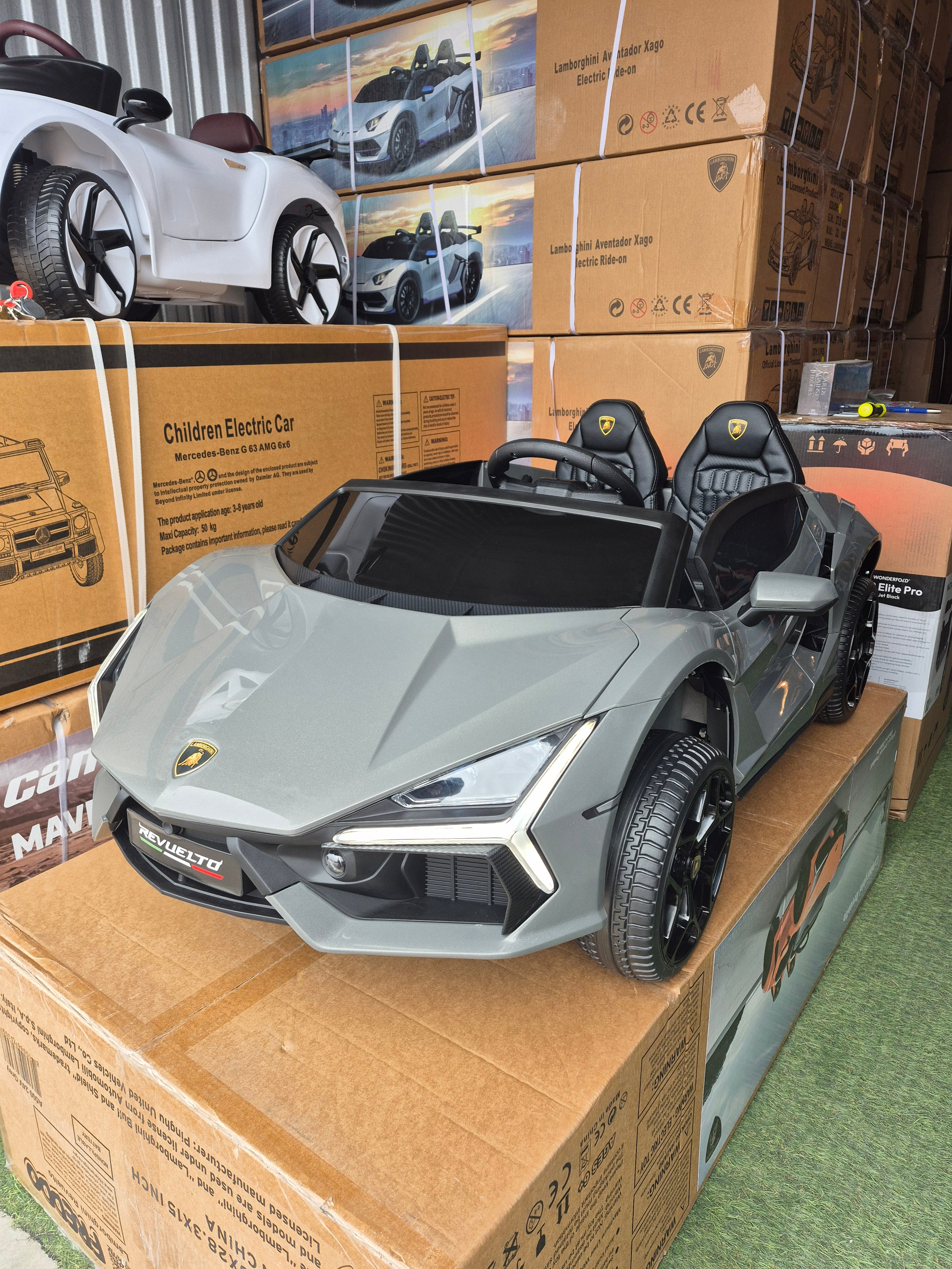 24V Lamborghini Revuelto 4x4 2 Seater Kids Ride On Car with Remote ...