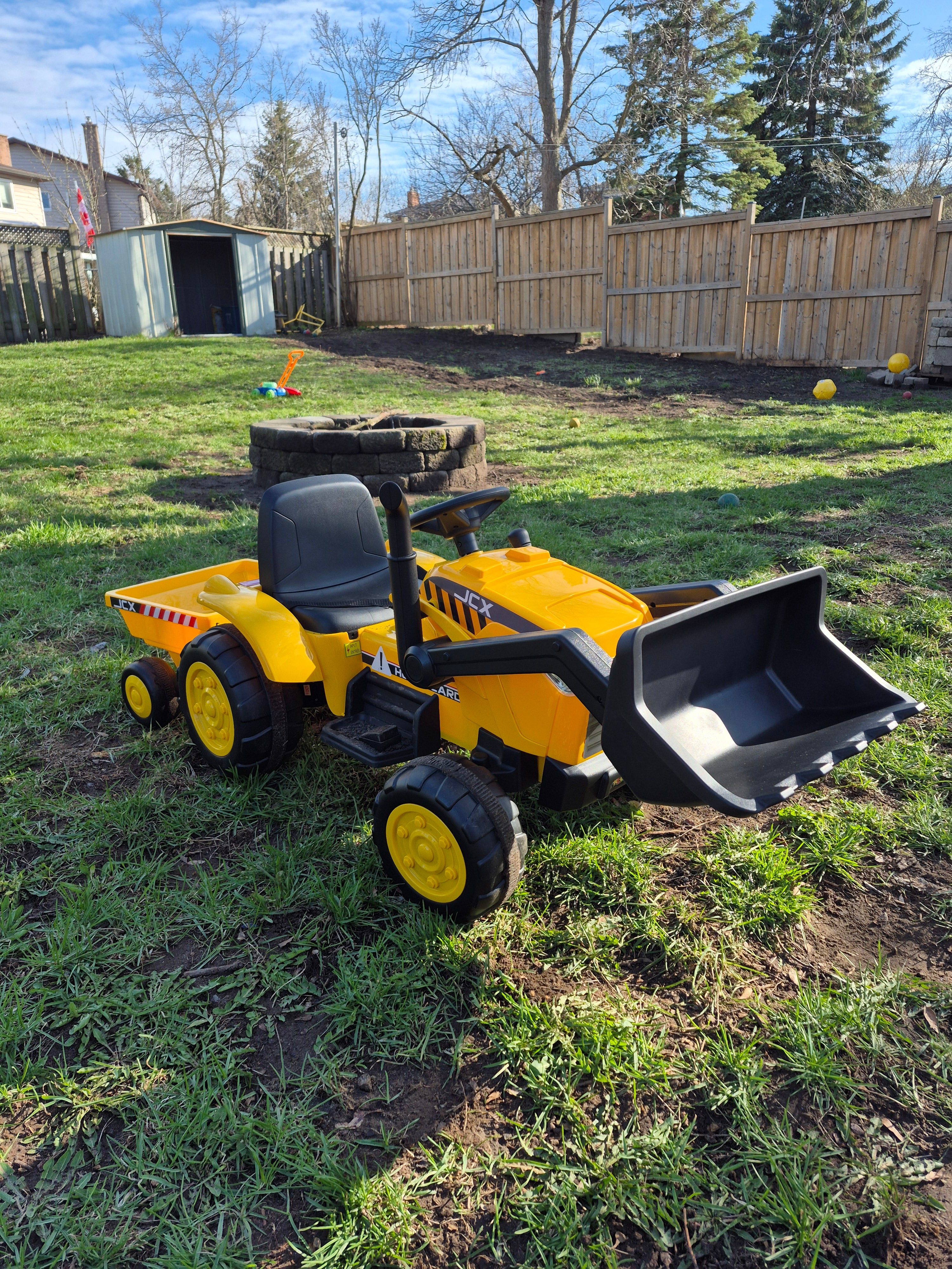 12V Excavator Tractor Kids Ride On Car with Remote Control