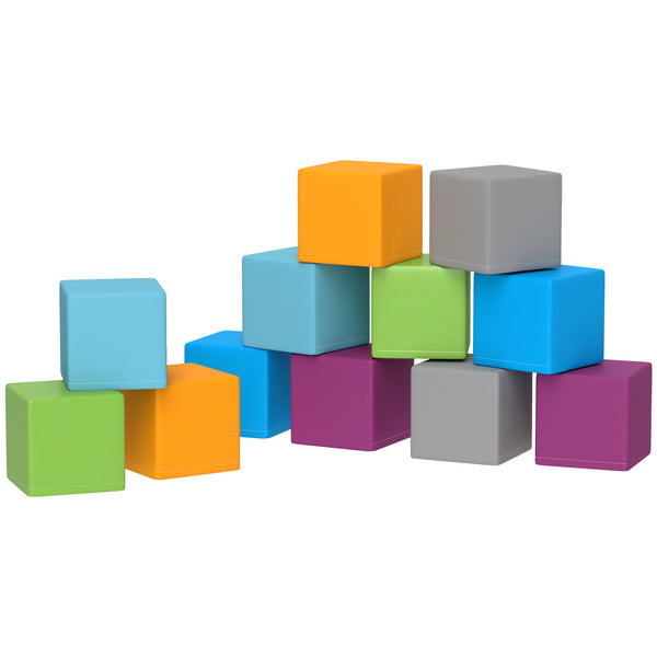Soozier 12 Piece Soft Play Blocks Soft Foam Toy for Toddler, Contemporary