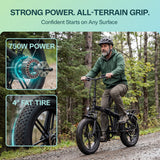 Sword All-Terrain Folding Electric Bike | 750W Peak Power with Maintenance-Free MAG Rims & 4\\" Fat Tires