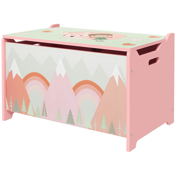 Qaba Storage Chest with Lid, Storage Box Organizer for Bedroom