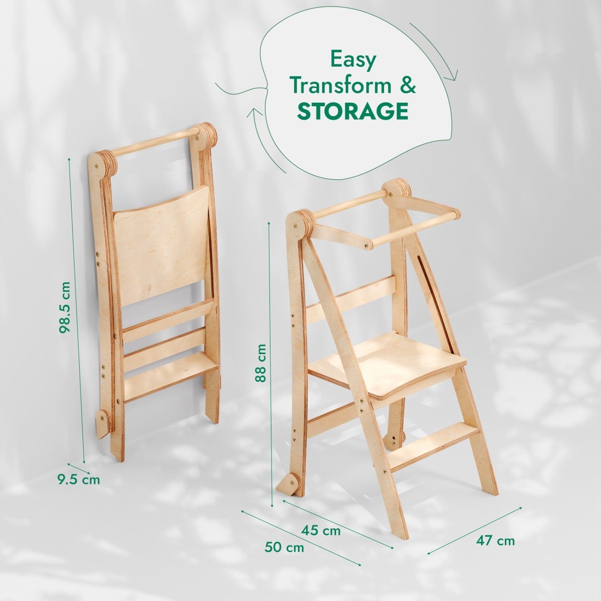Toddler Tower: Step stool for Kids - Graphite - SKU: HlpTWR-GREY-CA
