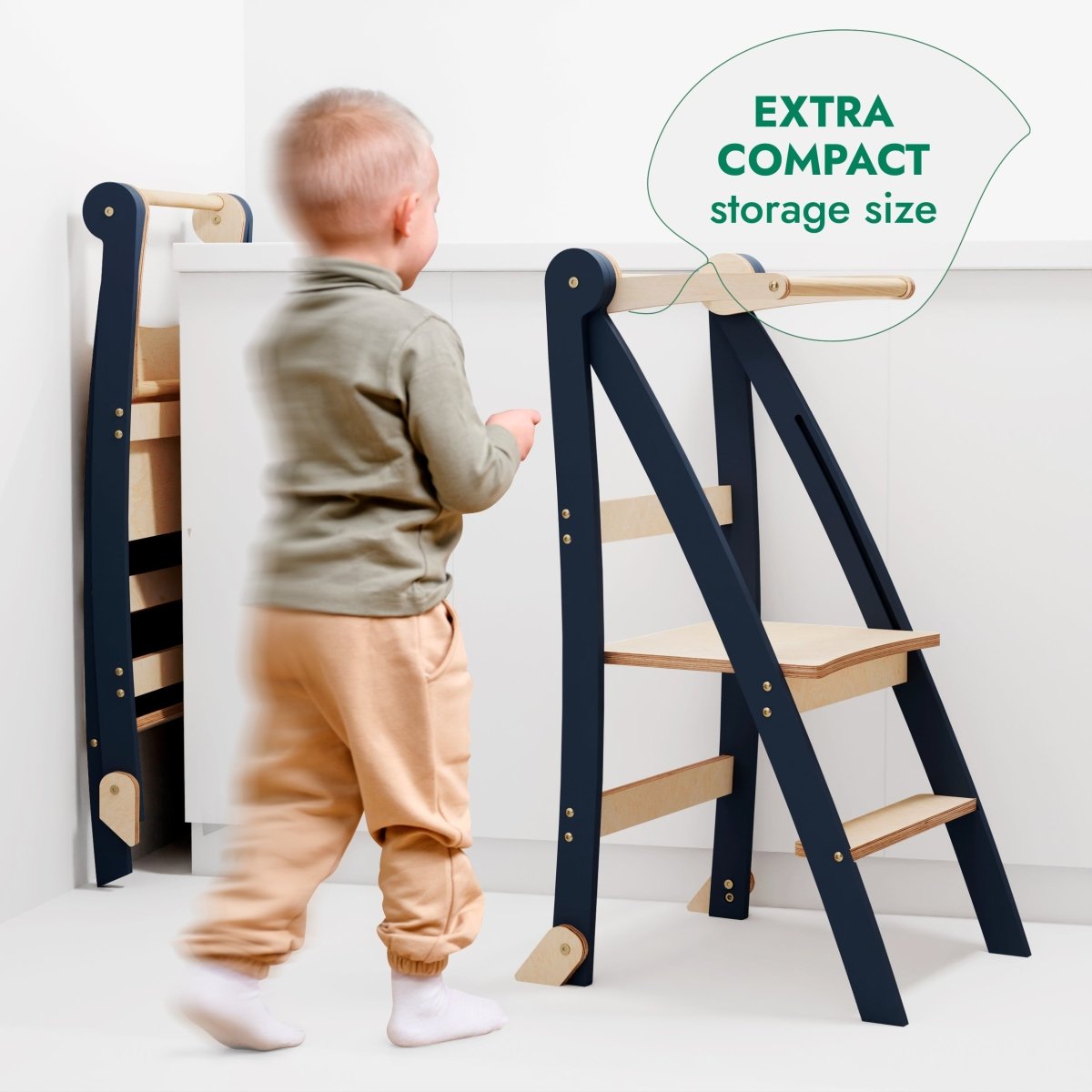 Toddler Tower: Step stool for Kids - Graphite - SKU: HlpTWR-GREY-CA