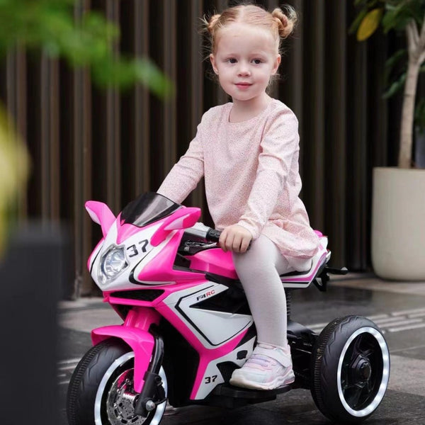 6V Kids Electric Ride-On Motorcycle with MP3, LED Headlight and Light-Up Wheels, Motorbike Ideal for Ages 3-4, 30.5'' L x 16'' W x 20.5'' H