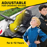 Qaba 24V Electric Go Kart with Dual 150W Motors, Adjustable Seat & 11.2MPH High Speed, Slow Start, 5-Point Harness, White