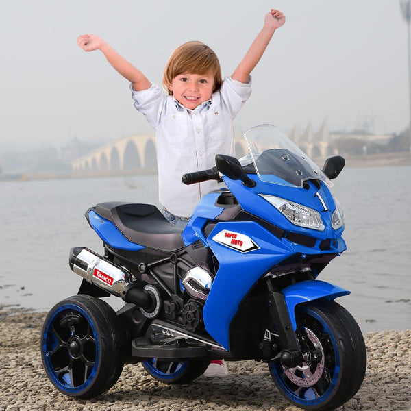 12V Kids Electric Ride-On Motorcycle with LED Lighted Wheels and Bluetooth MP3, Motorbike Perfect for Ages 3–6, 41.5" L x 18" W x 25" H