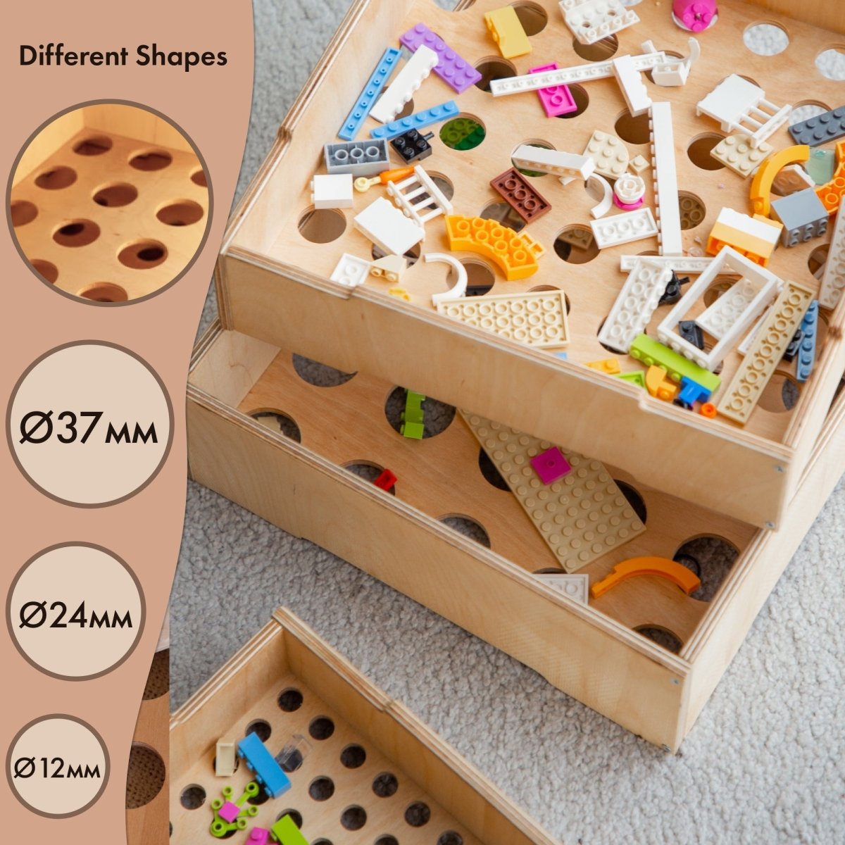 Wooden storage/sorter for constructor - SKU: WSSFCS-CA